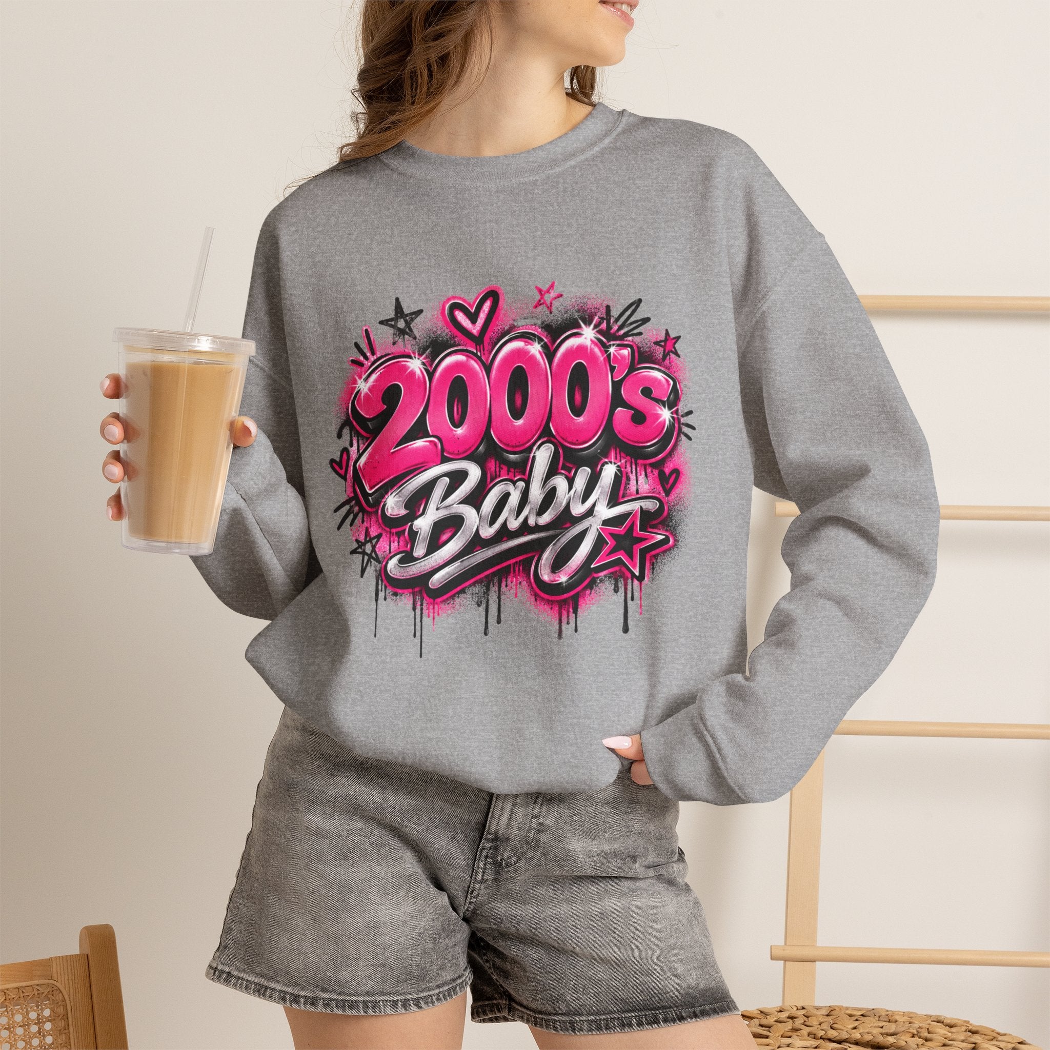 2000s Baby Graffiti Nostalgia Crewneck Sweatshirt