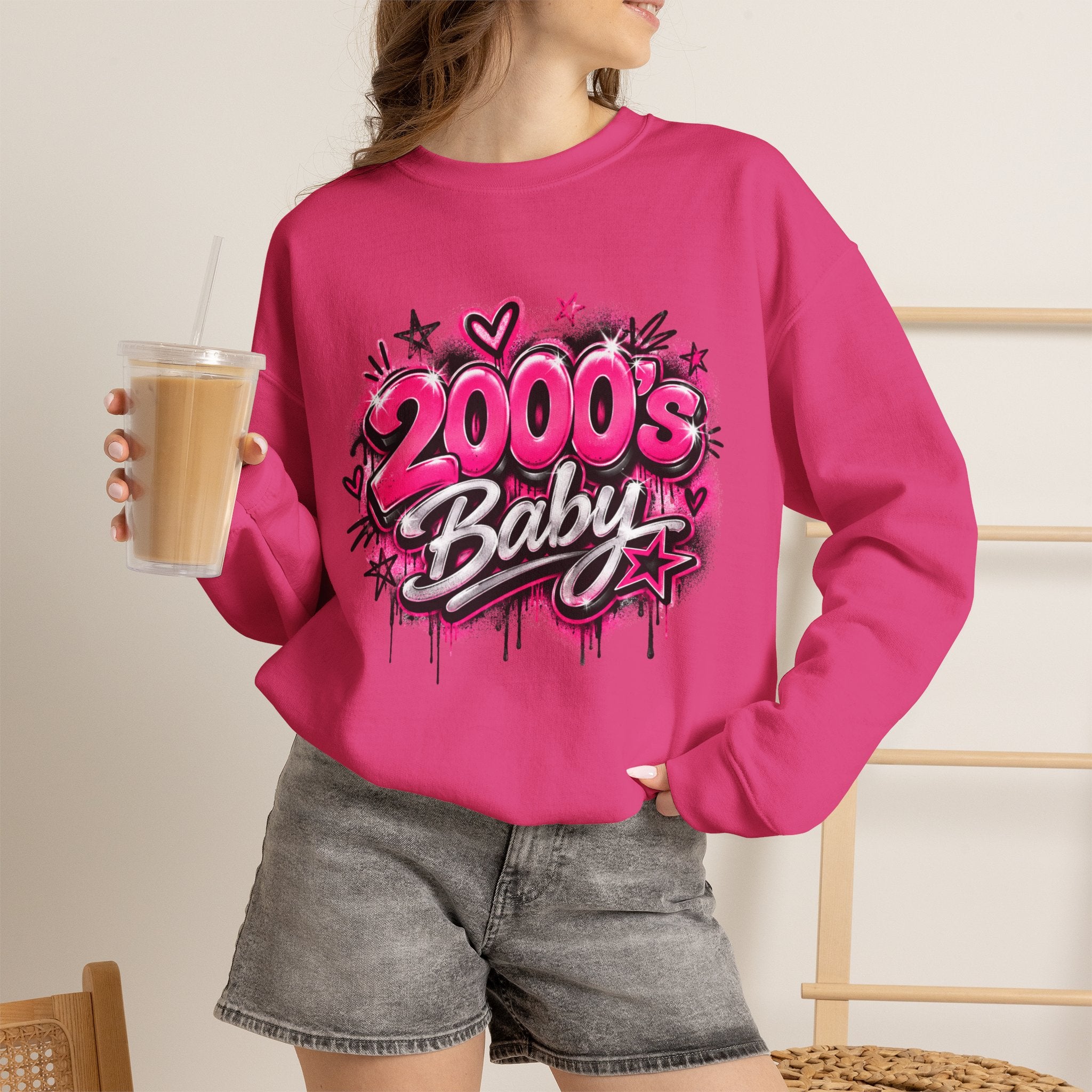 2000s Baby Graffiti Nostalgia Crewneck Sweatshirt