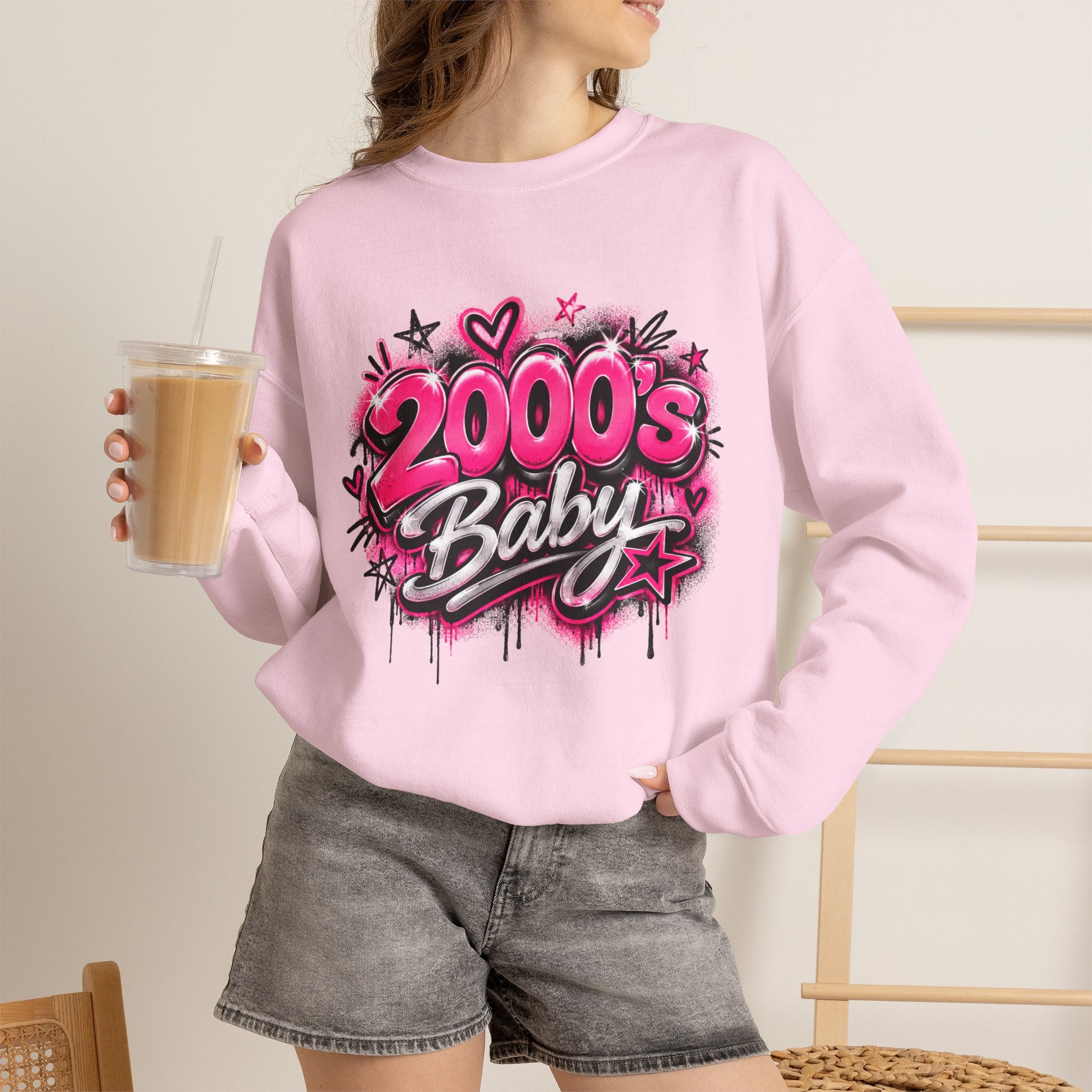 2000s Baby Graffiti Nostalgia Crewneck Sweatshirt