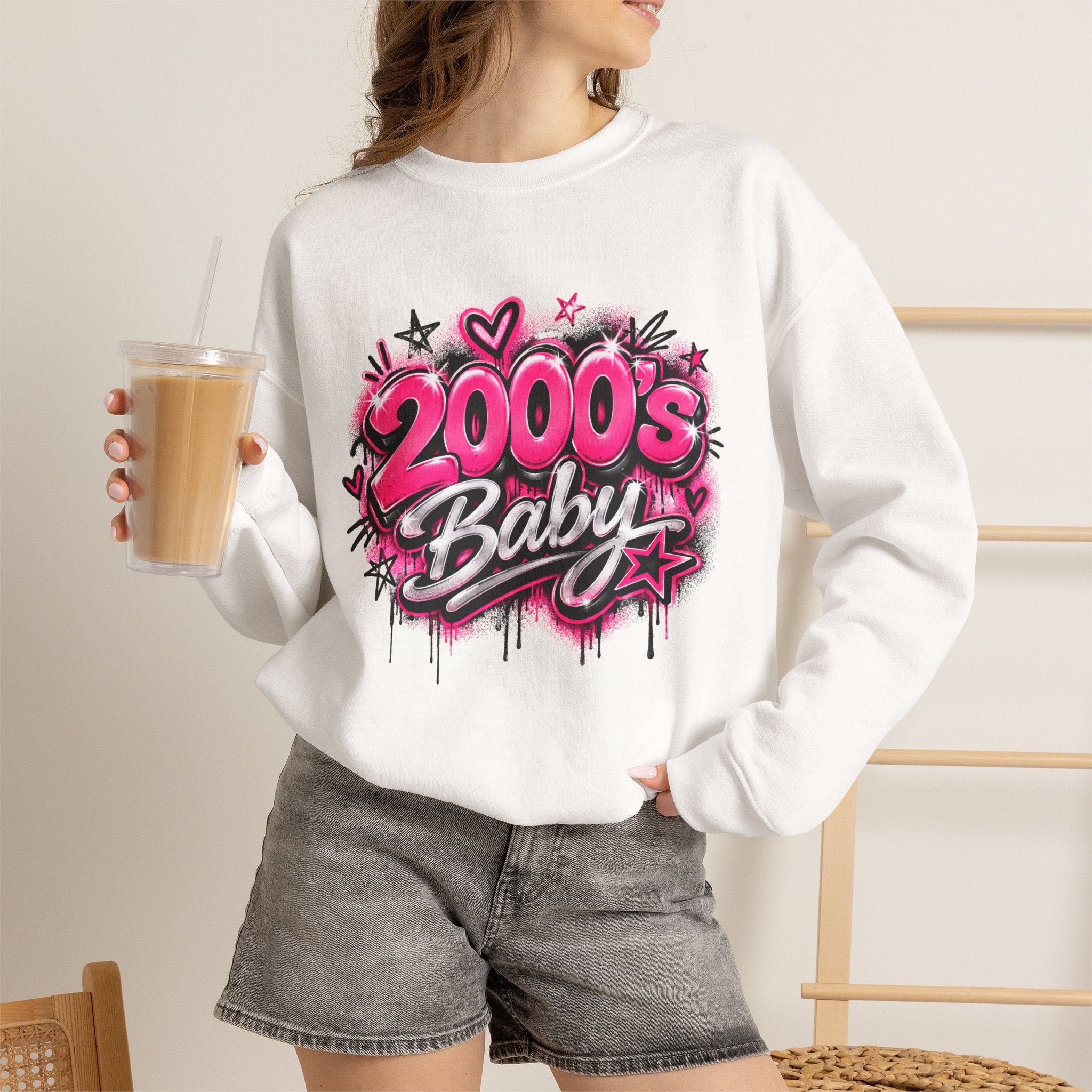 2000s Baby Graffiti Nostalgia Crewneck Sweatshirt